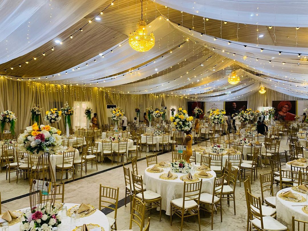 An elegant reception with flowers, candlelight and carefully styled tables